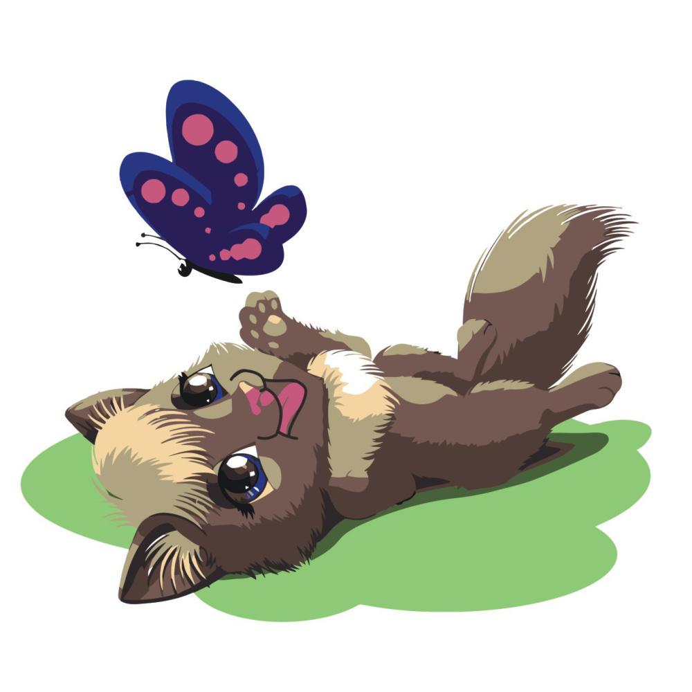 Картина по номерам Strateg Игривость 30x30 см (ES034)