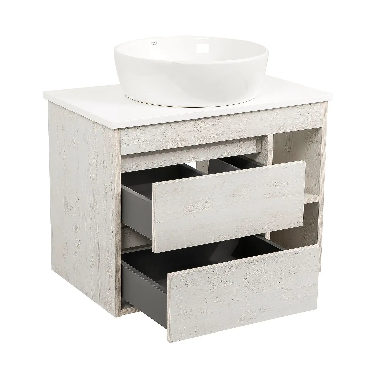 Тумба у ванну Aqua Rodos Шельф 750x460 підвісна з умивальником CeraStyle One 46 Дерево (АР000085179)