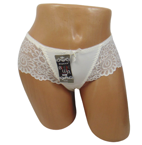 Женские трусики бразилиана Biweier 19041 XXL Молочный (1684351688)