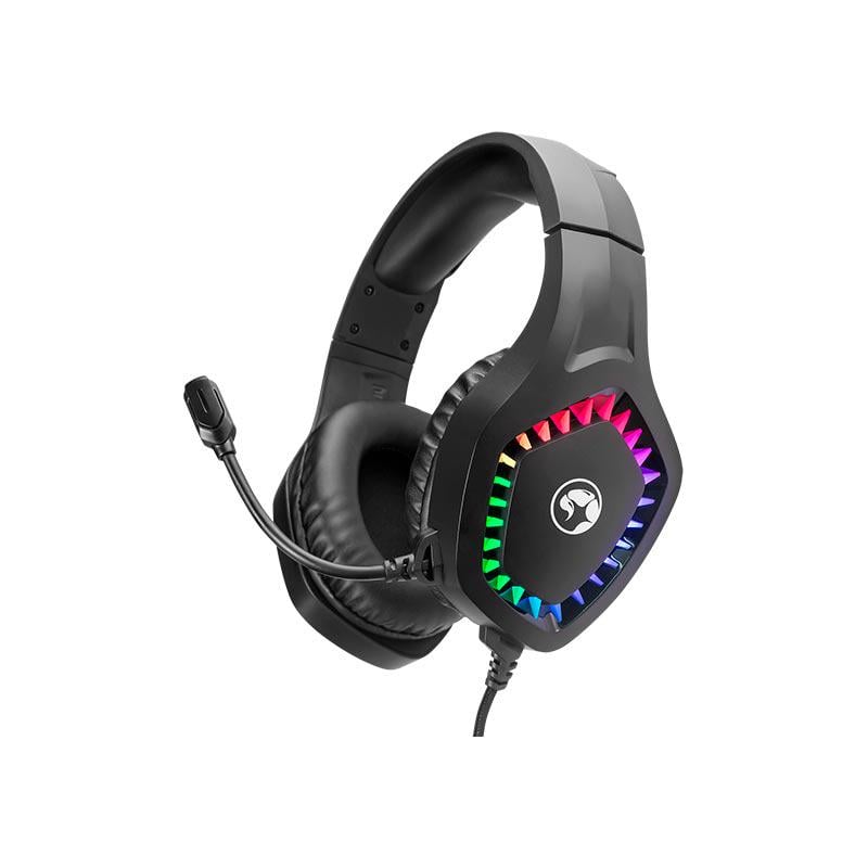 Игровые наушники с RGB-подсветкой Marvo H8360 3,5 мм/USB с микрофоном Black (H8360)