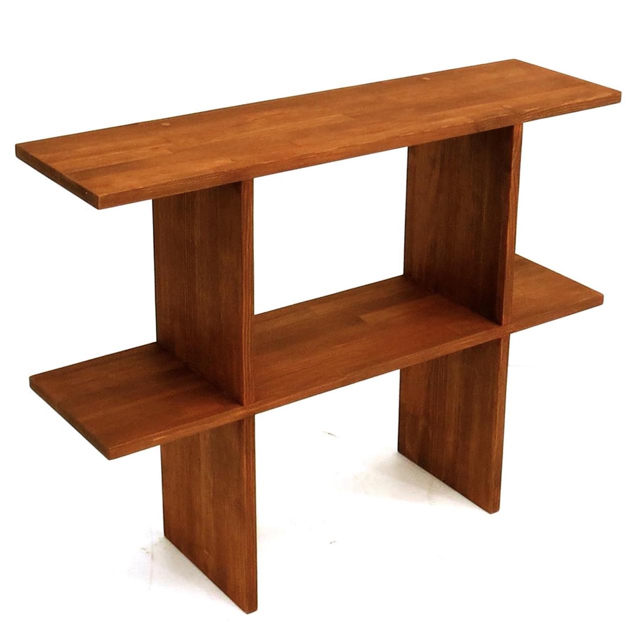 Полка-надстройка настольная из дерева Семане охра (АКД-000404)