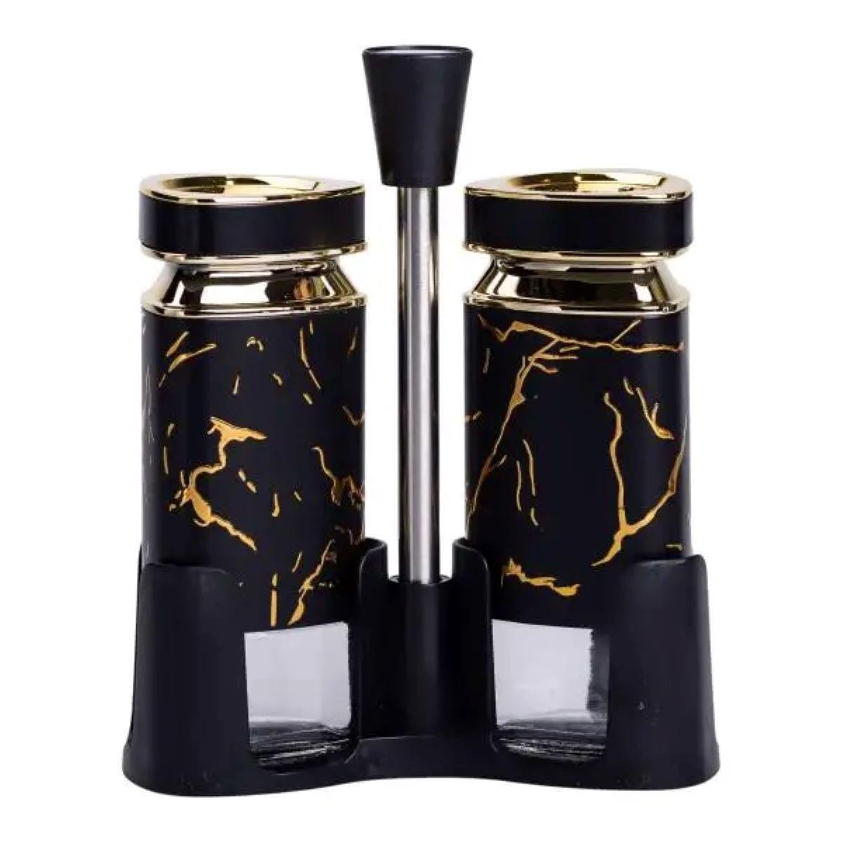 Набір для спецій на підставці солонка і перечниця по 120 мл Чорний (HP-1353)