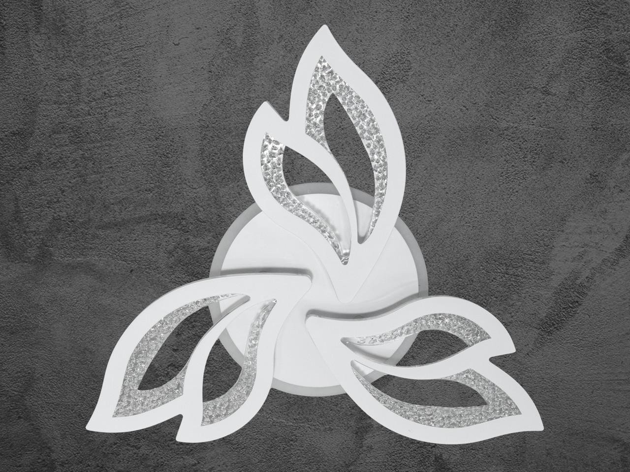 Люстра світлодіодна в спальню з димером 2455-3WH-LS 55W на 8 м2 Білий (2647928250) - фото 4