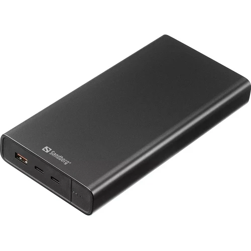 Повербанк Sandberg 40000 mAh 127 Вт 2xType-C/1xUSB LED індикатор заряду Чорний (2881190649)