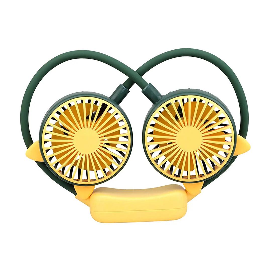 Вентилятор нашийний Hanger Fun USB акумуляторний 500 mAh Зелений (fa6105b4)