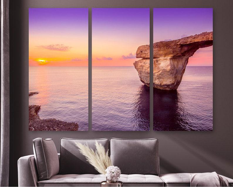 Модульная картина на холсте из трех частей KIL Art Одинокая скала 78x48 см (M3_M_667)