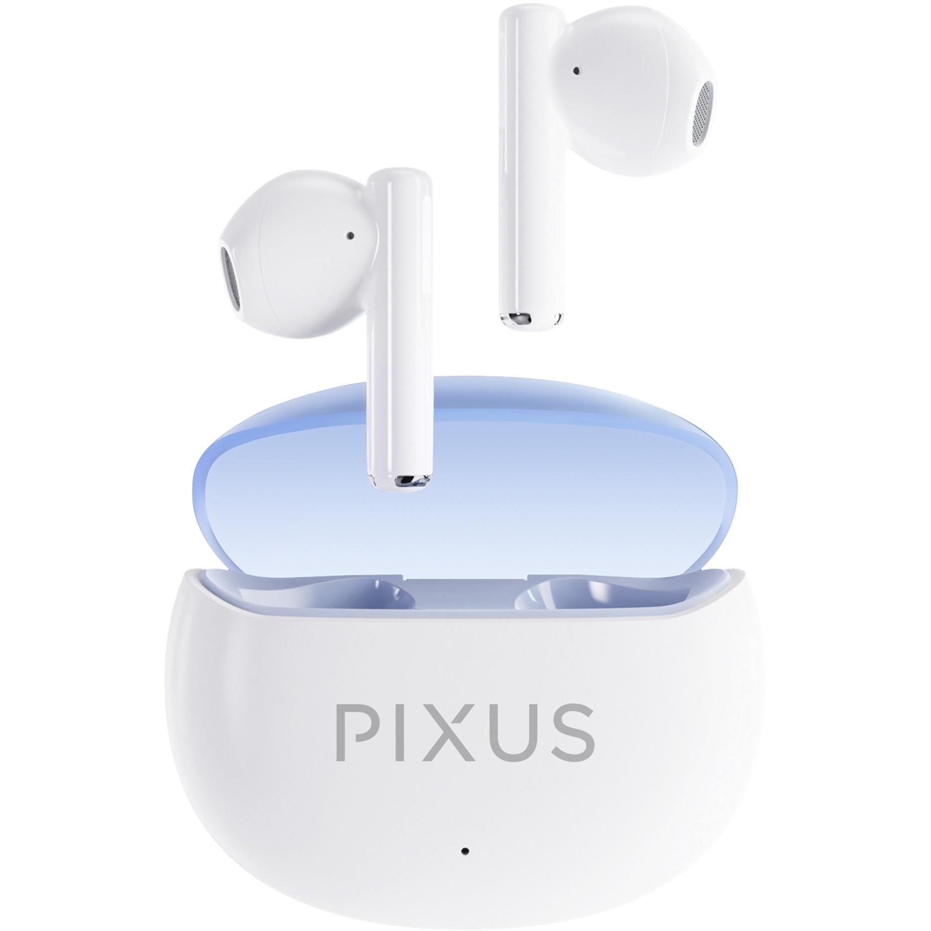 Наушники беспроводные Pixus Space TWS Bluetooth 5.3 480 mAh White (25815382)