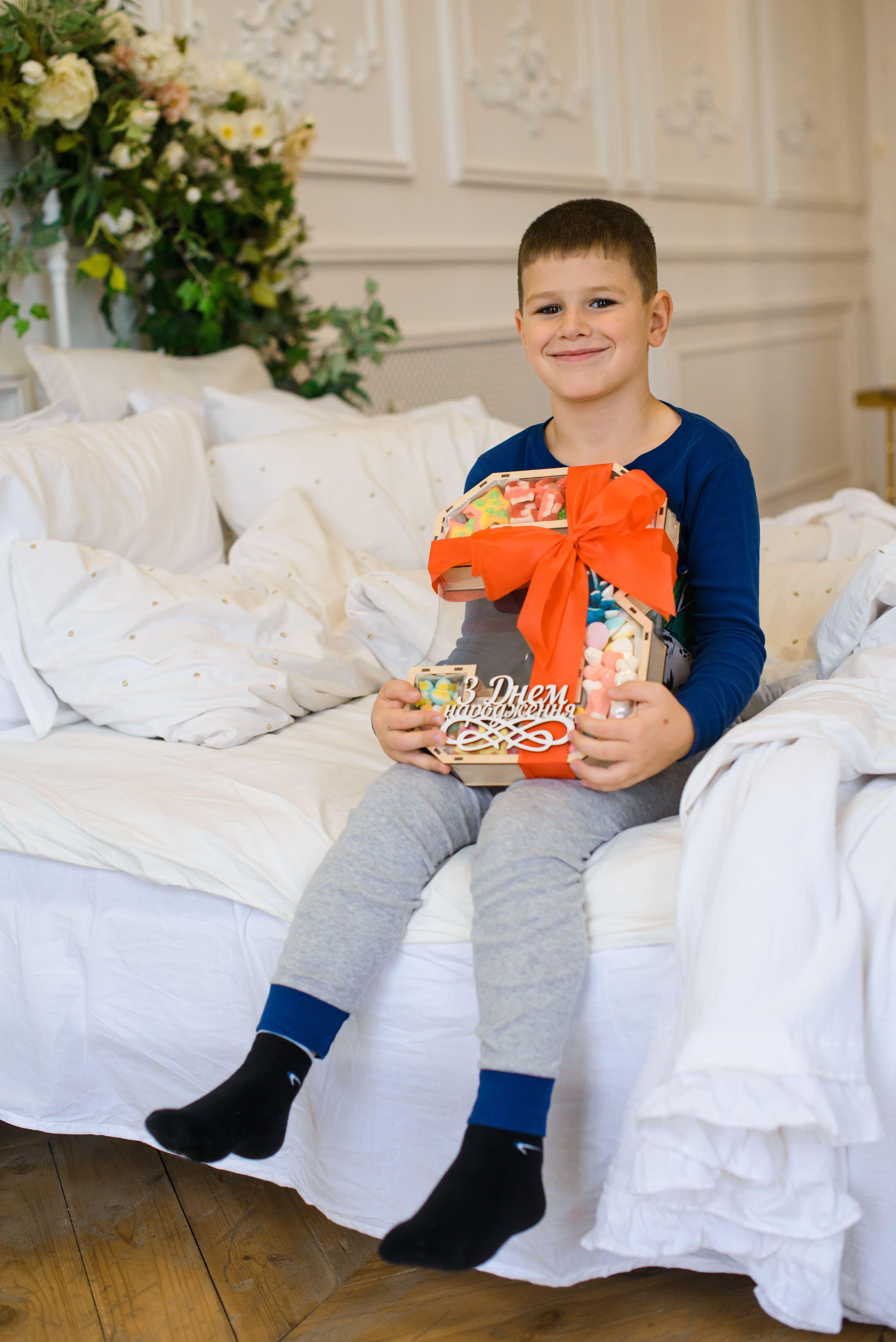 Подарунковий бокс солодкий Цифра 3 з желе (2508065637) - фото 3