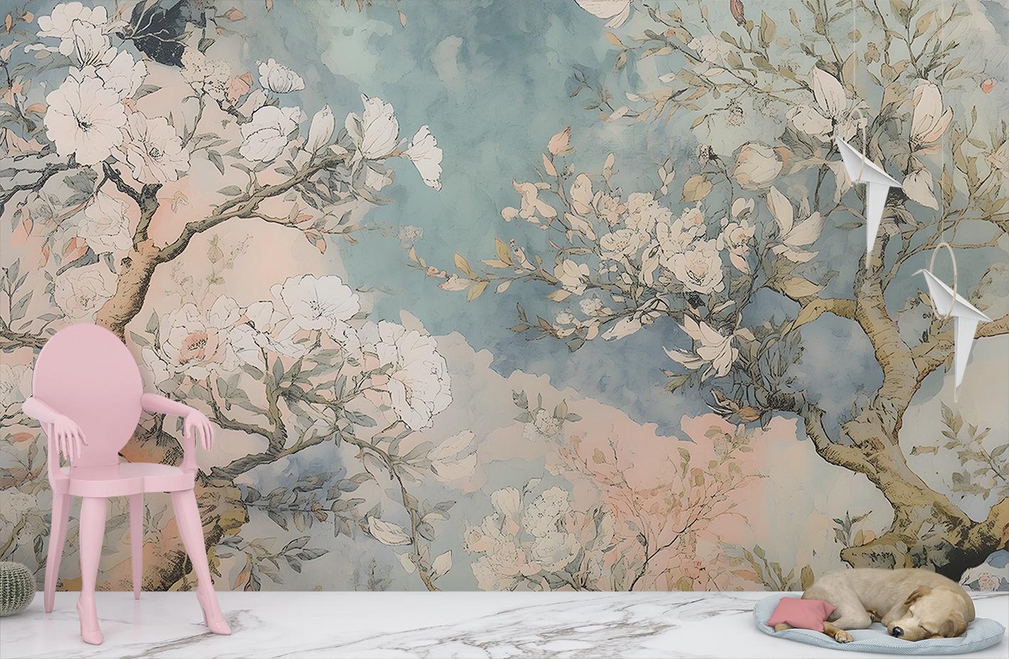 Фотообои флизелиновые Upstream Цветущая сакура 180х120 см (VINT-019/2) - фото 3