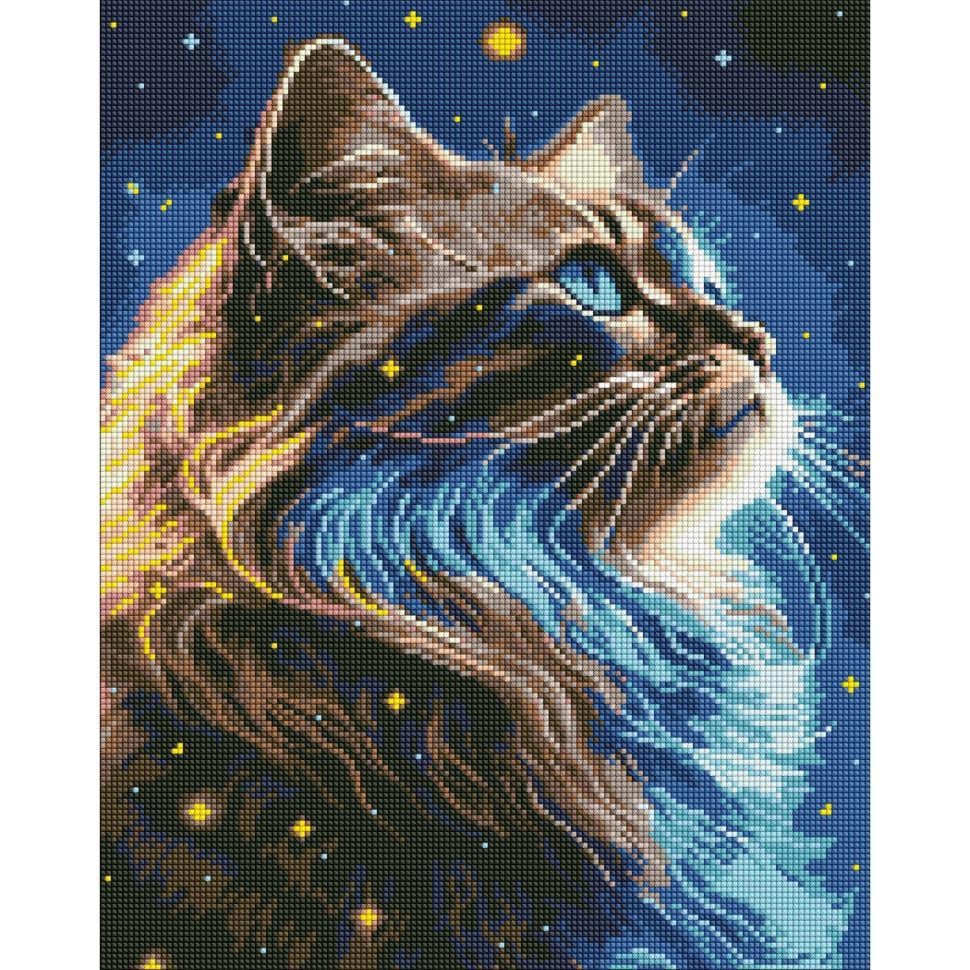 Алмазная мозаика Ideyka Магия космоса с АВ стразами 40x50 см (AMO7928)