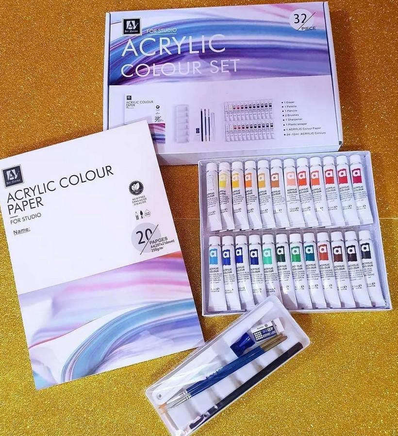 Набір акрилових фарб Art Nation 24х12 мл з аксесуарами - фото 3 Набір акрилових фарб Art Nation 24х12 мл з аксесуарами - фото 3