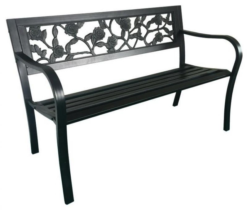 Скамейка садовая Chomik GARDEN LINE ROSE с декоративной спинкой