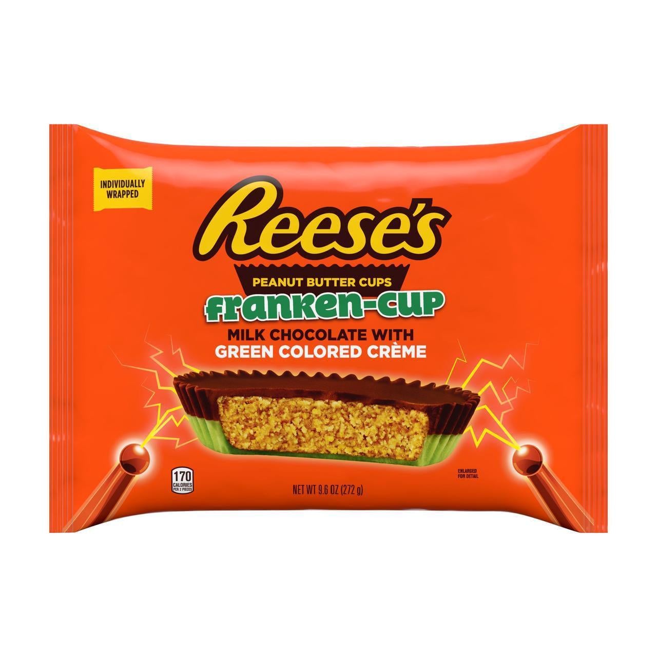Цукерки Reese's Halloween Franken Cups Green Colored Creme 265 г (1260217845)