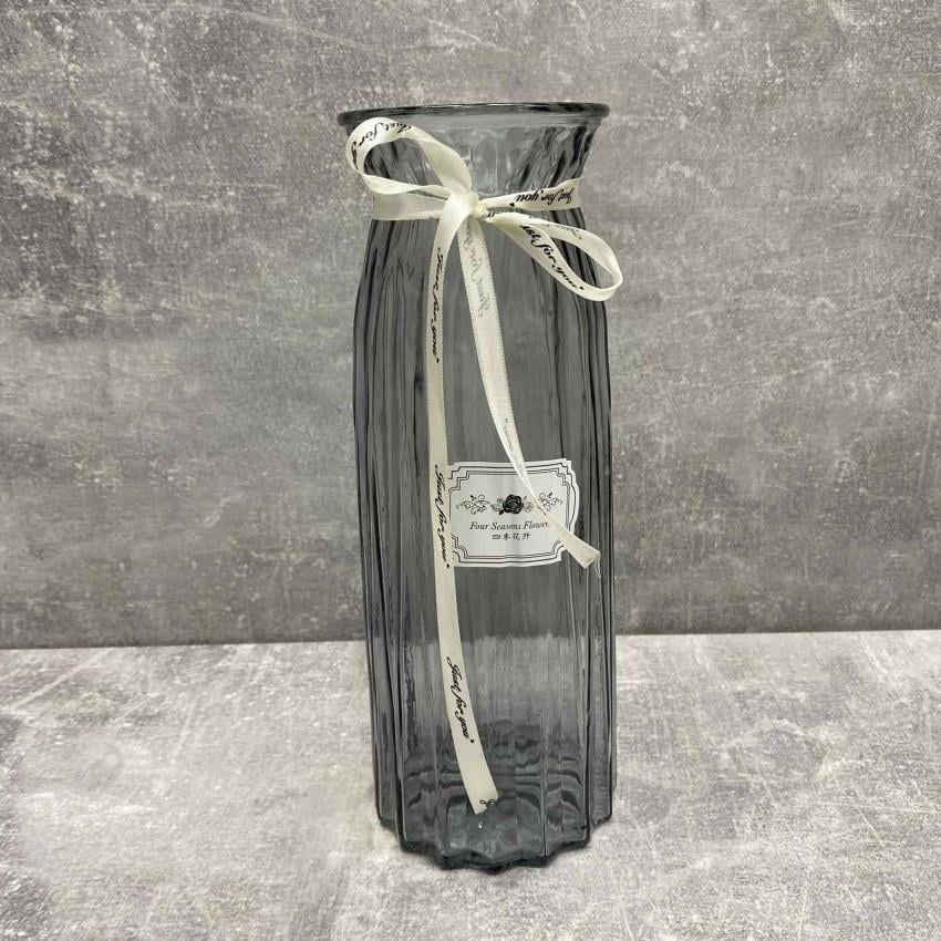 Ваза скляна CRYSTAL Cindy 210414-20 29 см Сірий (1775764521)
