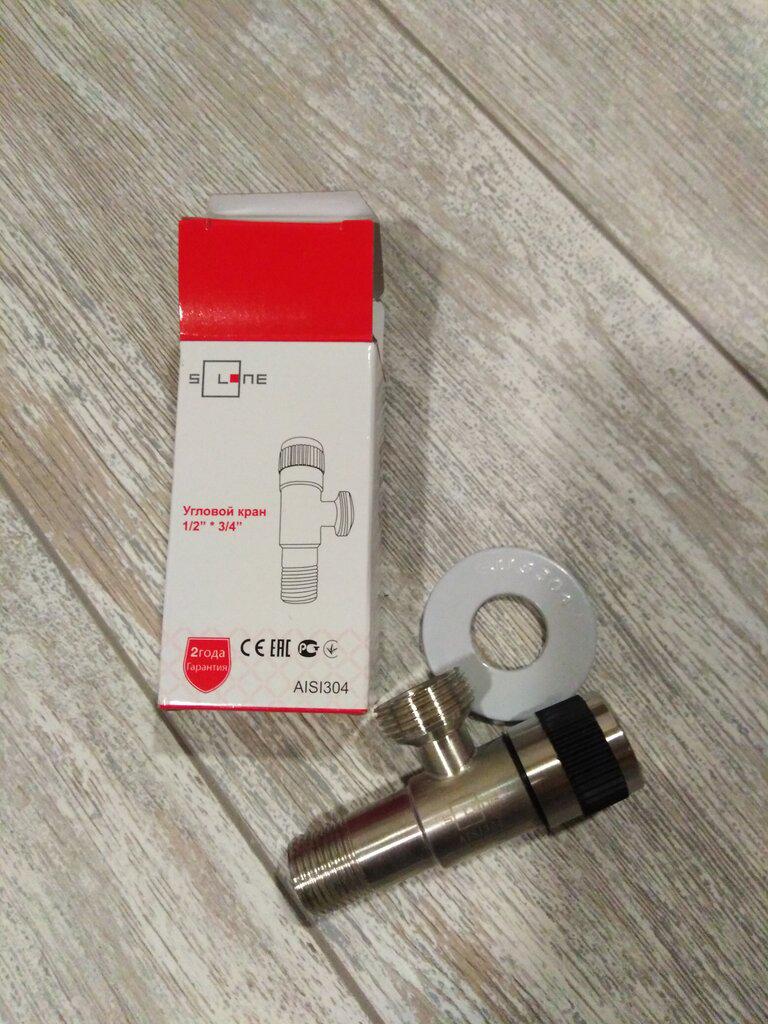 Кран угловой приборный Solone DF-1043 нержавеющая сталь 1/2"х3/4" - фото 4