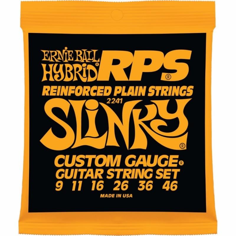 Струны Ernie Ball 2241 Reinforced Plain Strings 9-46 RPS Hybrid Slinky