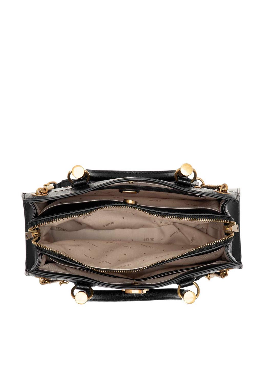 Сумка сетчел жіноча з еко шкіри Guess NELL GIRLFRIEND ATCHEL HWVB8678070-BLA Чорний - фото 3 Сумка сетчел жіноча з еко шкіри Guess NELL GIRLFRIEND ATCHEL HWVB8678070-BLA Чорний - фото 3