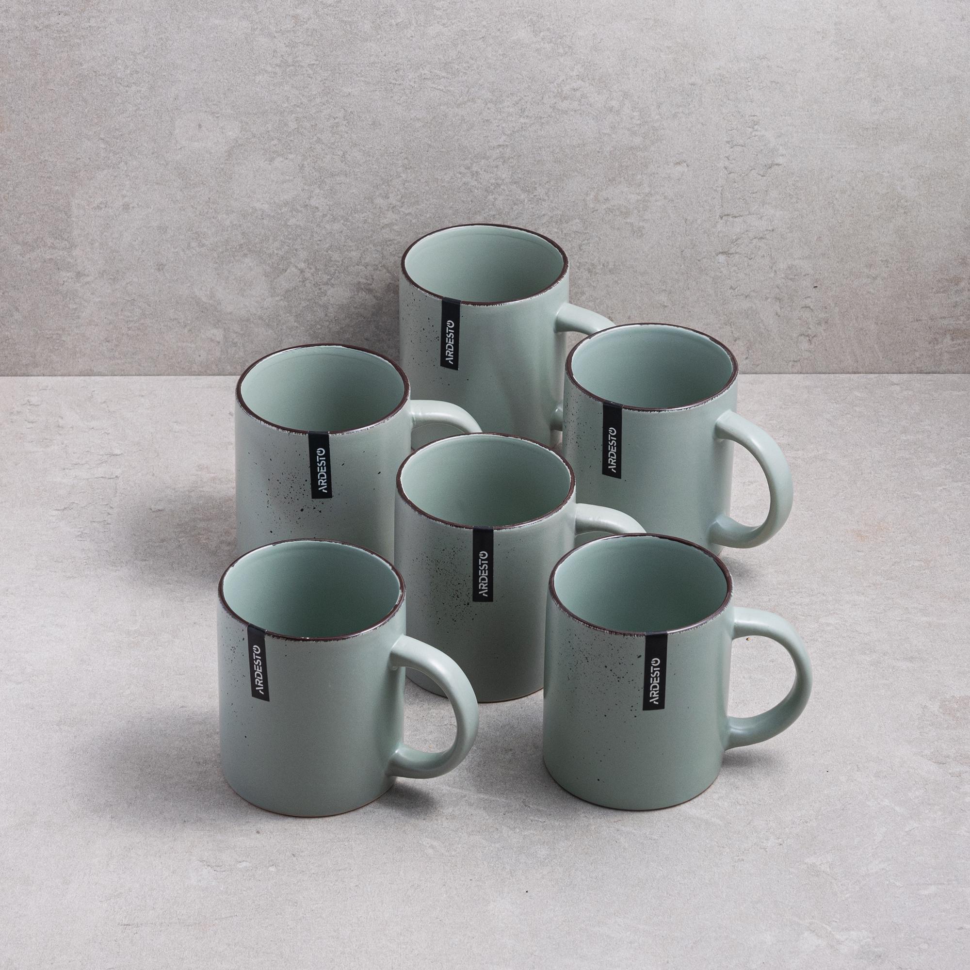 Набор из 6 чашек Ardesto Lucca Illusion 360 мл 6 шт. Blue (AR2930BMC)