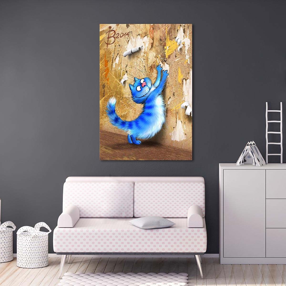 Модульная картина Наглая морда обои дерет 1 модуль 60x90 см