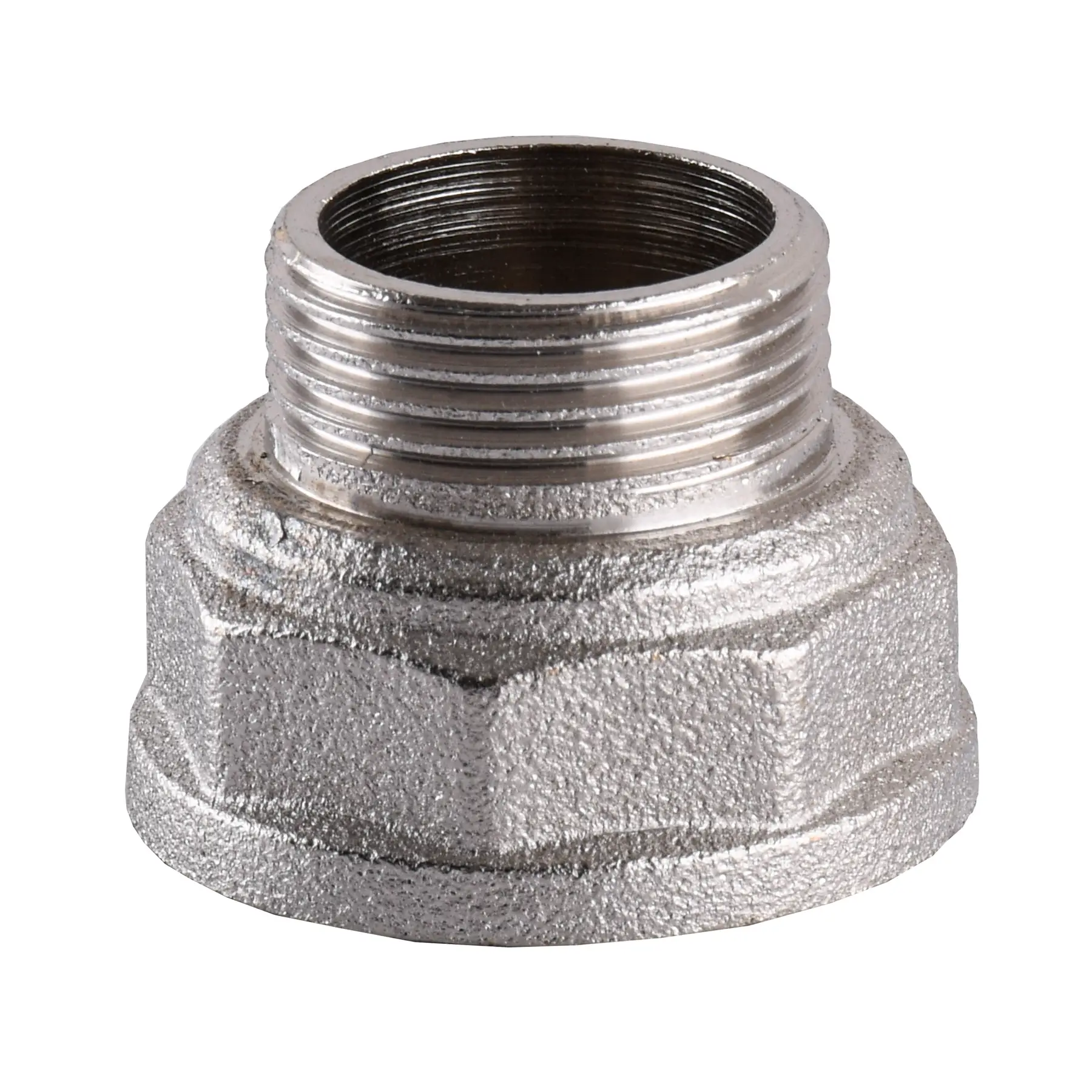 Редукционный переходник никелированный 1 1/2″ВРх1 1/4″ЗР штампованный (А0618Анк VA) Редукционный переходник никелированный 1 1/2″ВРх1 1/4″ЗР штампованный (А0618Анк VA)