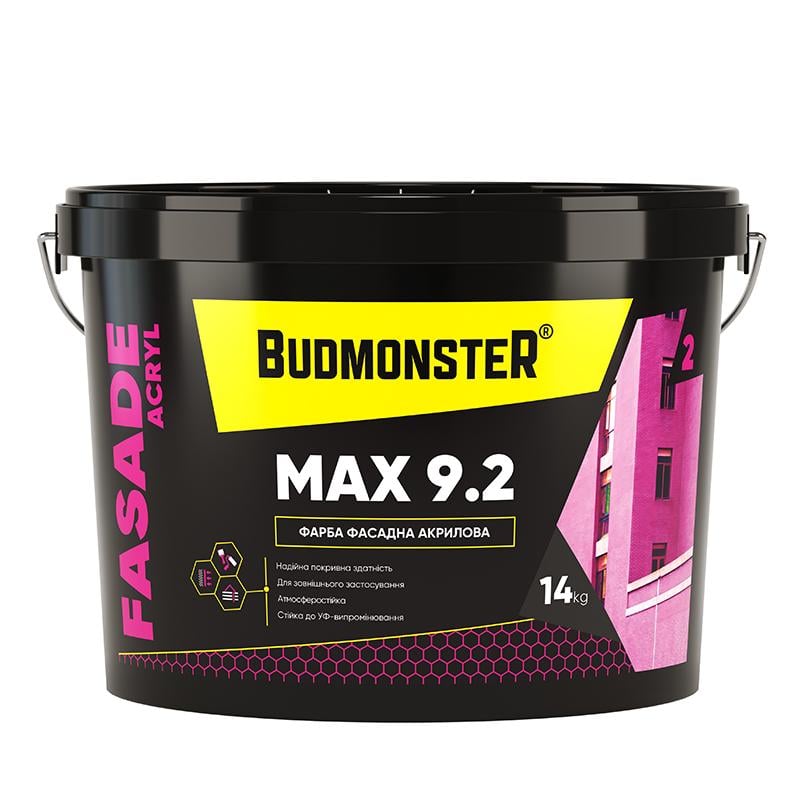 Краска фасадная акриловая BudmonsteR 9.2 FASADE ACRYL MAX 14 кг (100388)