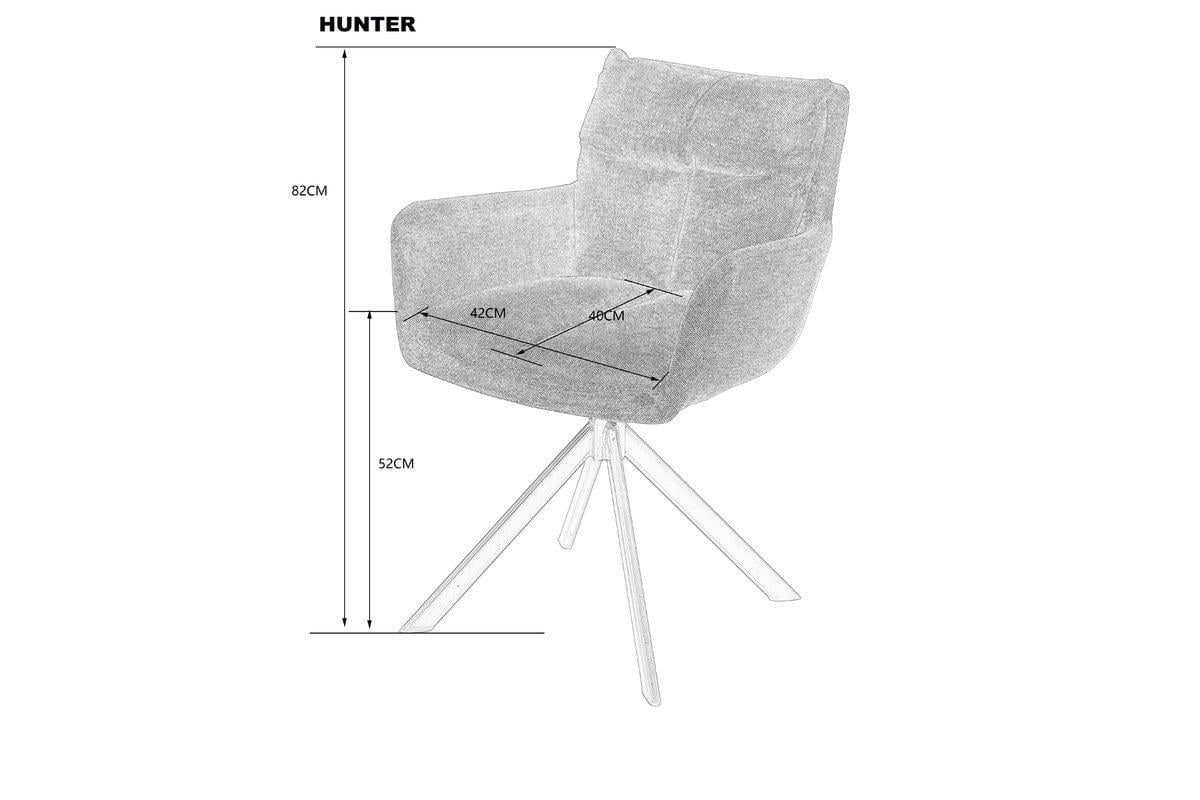 Стул кухонный Intarsio HUNTER ткань оборот 180° Черный/Коричневый (HUNTERBR) - фото 6