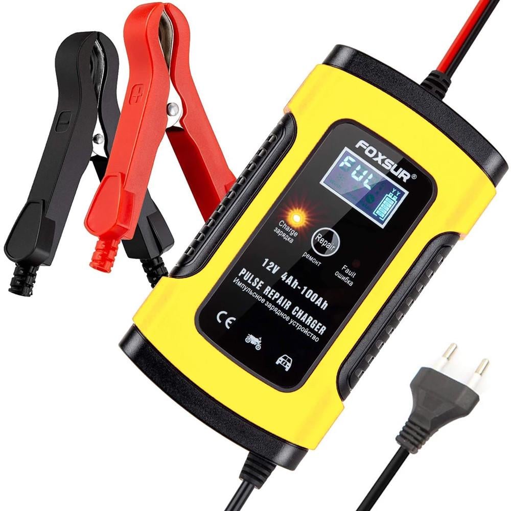 Зарядное устройство Foxsur FB05 12 В 4-100 A/ч Yellow (SET-FB05-YW)