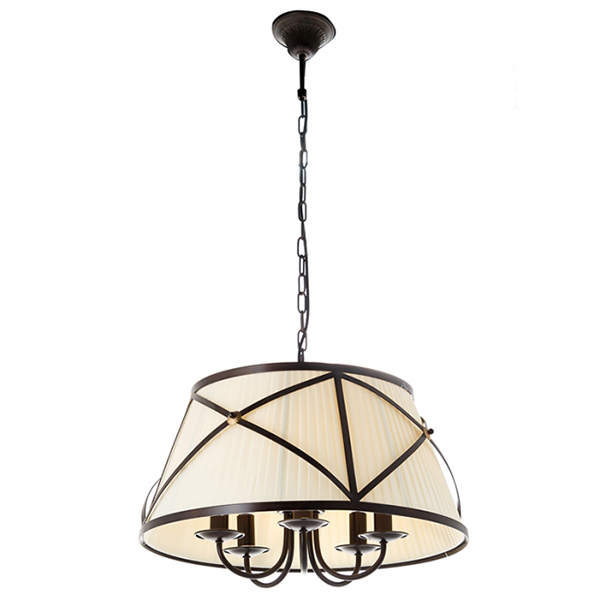 Люстра подвесная Flora с белым абажуром 5 ламп (FN010/5)