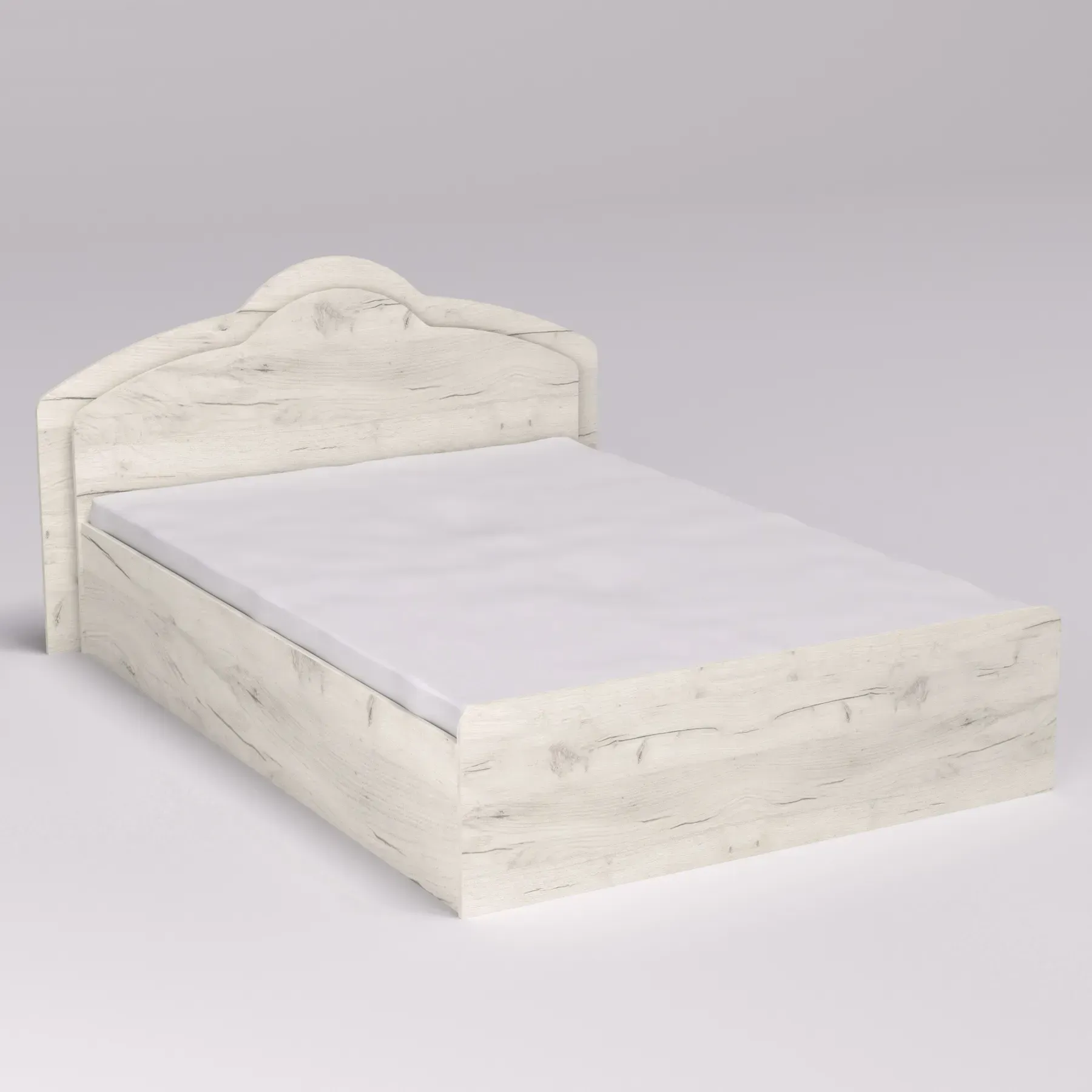 Кровать двуспальная Kontinent 180х200 см Дуб Крафт Белый (52943280) - фото 1 Кровать двуспальная Kontinent 180х200 см Дуб Крафт Белый (52943280) - фото 1