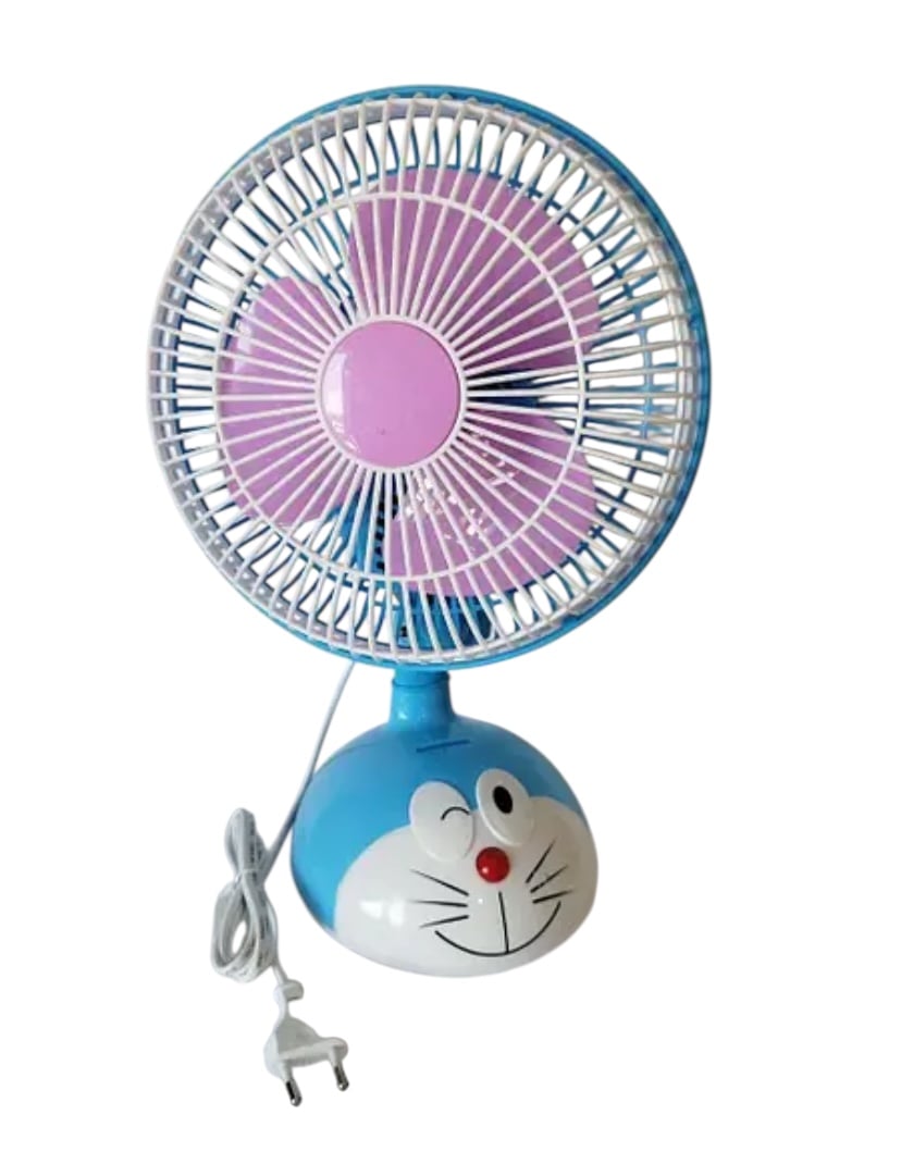 Вентилятор настольный Atlanfa F2502 Котик 34x23 см Розово-голубой (30151442)