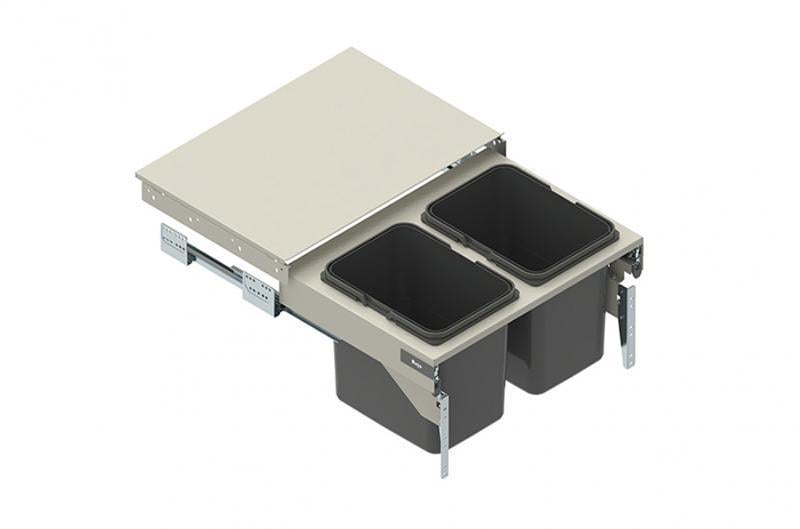 Ведро для мусора Rejs SEGREGO секция 500 Н 425 2x20 л 464x480x440 мм Серый (WE28.4037.01.549)