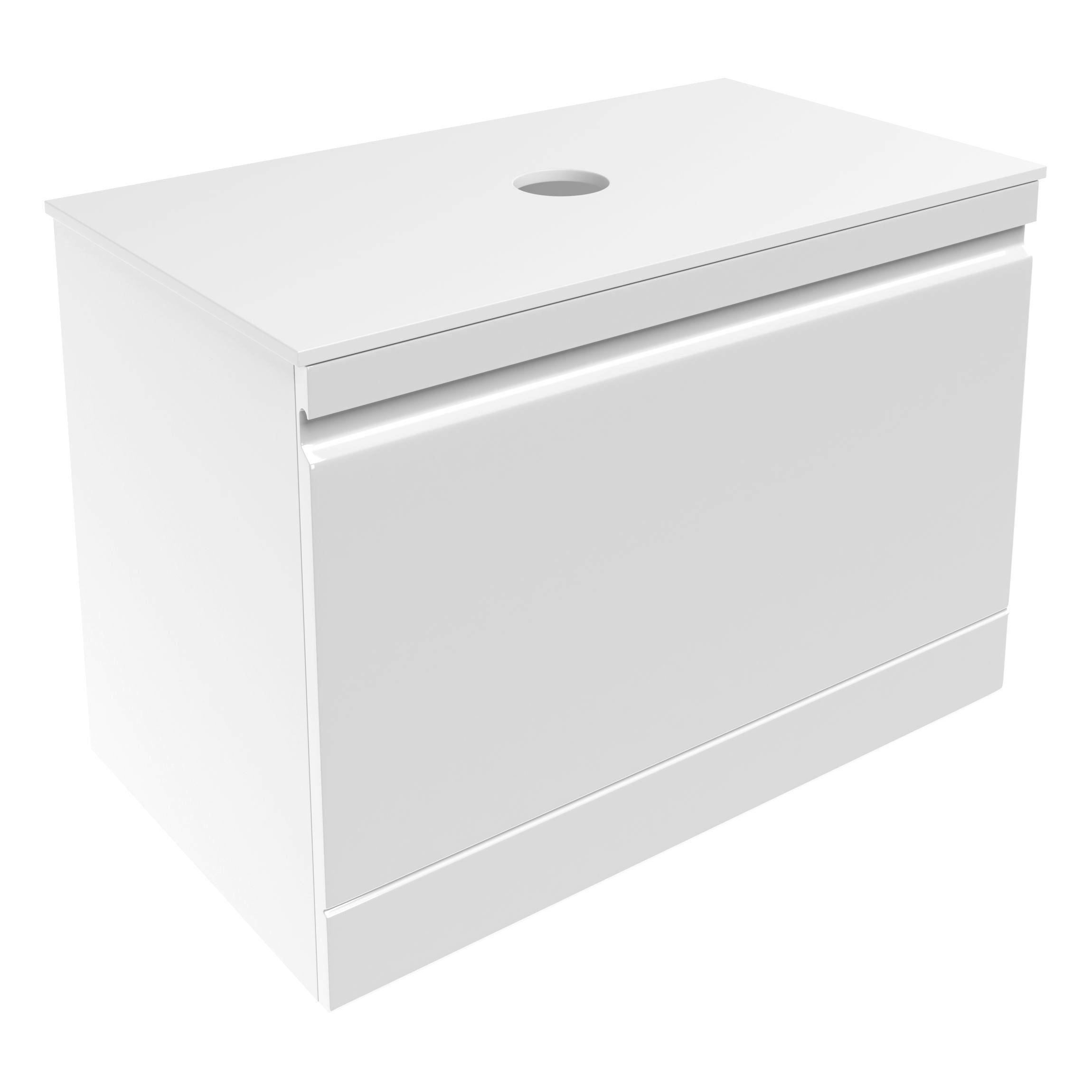 Тумба под умывальник подвесная VOLLE ORLANDO 15-35-76 76x50x43,5 см Белый (71625)