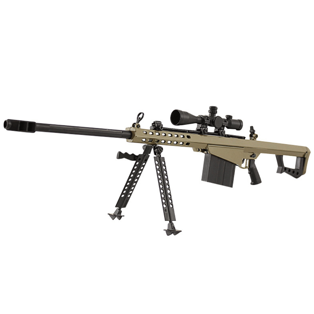 Модель Снайперская Винтовка миниатюрная металлическая Barrett Goat Guns коллекционная с полной разборкой подвижными деталями Зеленый