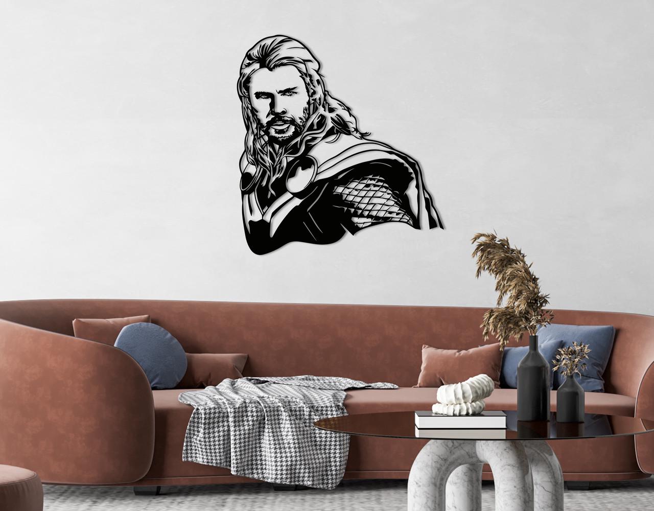 Панно на стену из дерева декоративное Upwood Decor Thor 84,8x80 см Black (1580094925)
