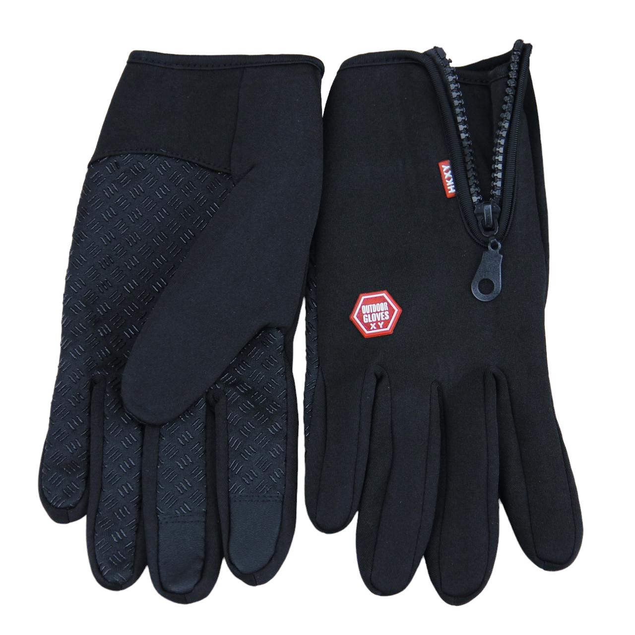 Перчатки мужские сенсорные термо ветронепродуваемые на флисе XL Черный (34146)