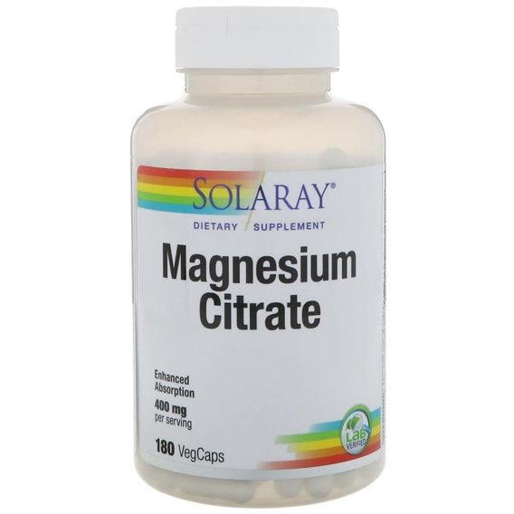 Микроэлемент Магний Solaray Magnesium Citrate 400 мг 180 Veg Caps - фото 1 Микроэлемент Магний Solaray Magnesium Citrate 400 мг 180 Veg Caps - фото 1