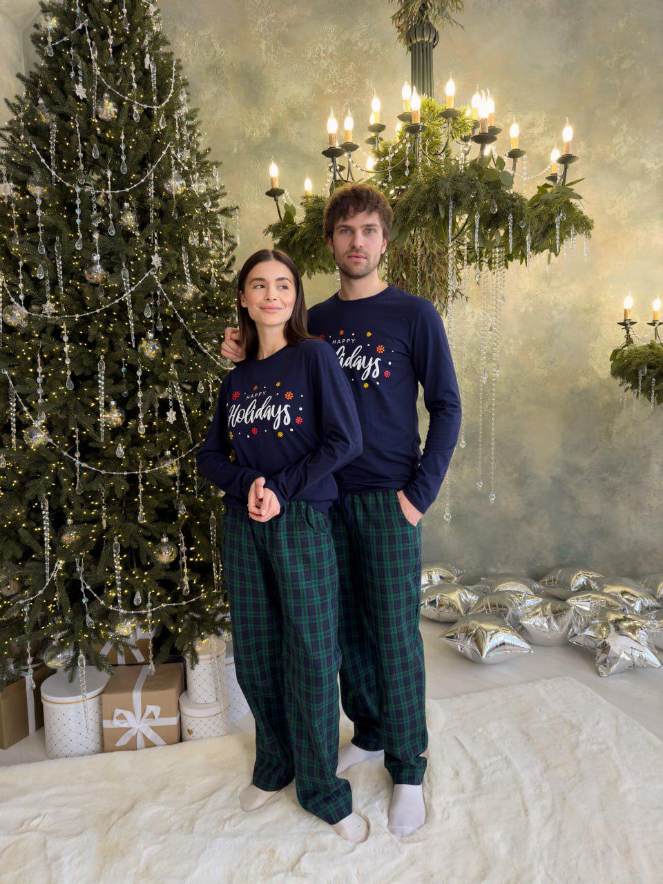 Пижамы парные мужская и женская Бруклин с начесом XL (F230PF23PLW21)