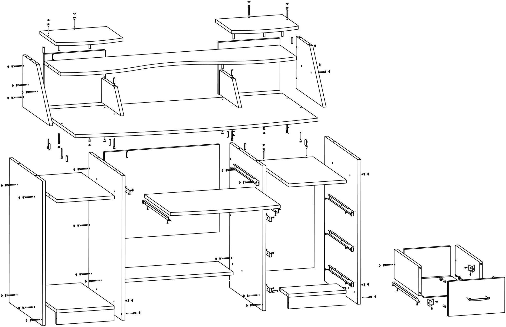 Стіл комп'ютерний Компаніт Комфорт-5 126,8х65х103,8 см Ательє світлий (26728856) - фото 3 Стіл комп'ютерний Компаніт Комфорт-5 126,8х65х103,8 см Ательє світлий (26728856) - фото 3