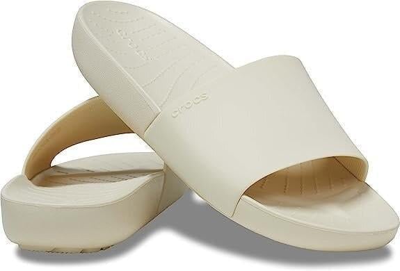 Шльопанці жіночі утеплені Crocs Slide Splash р. 37-38 Бежевий (11585)