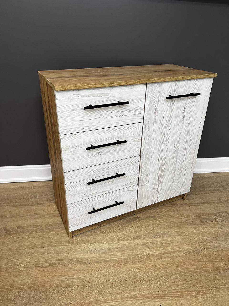 Комод Стандарт 4+1 800х792х350 мм Дуб Аппалачі/Аляска - фото 1 Комод Стандарт 4+1 800х792х350 мм Дуб Аппалачі/Аляска - фото 1