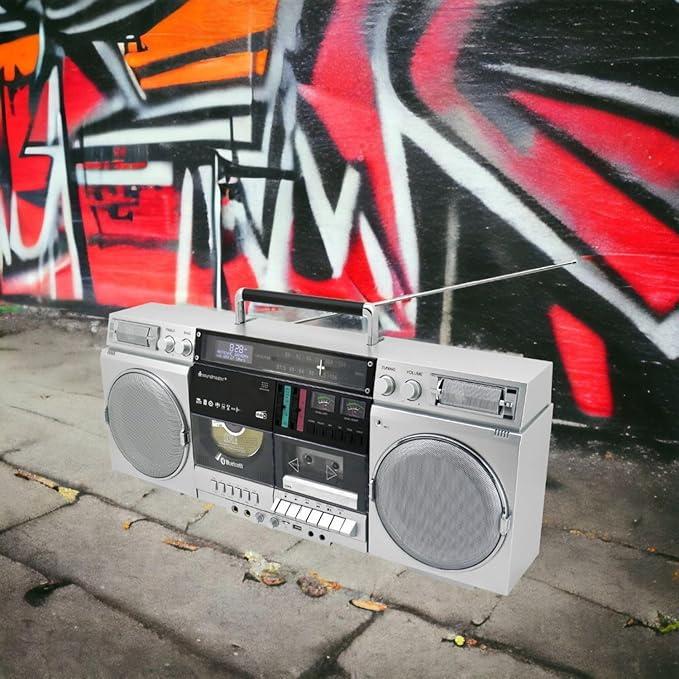 Бумбокс Soundmaster SCD1980SI Ghetto Blaster USB DAB+ CD/MP3 портативний касетний магнітофон кодування (SCD1980SI) - фото 6