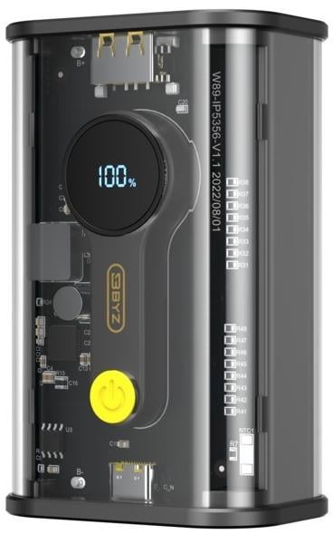 Портативное зарядное устройство BYZ W89 10000 mAh 22,5W Black (BYZ-W89-B) - фото 1
