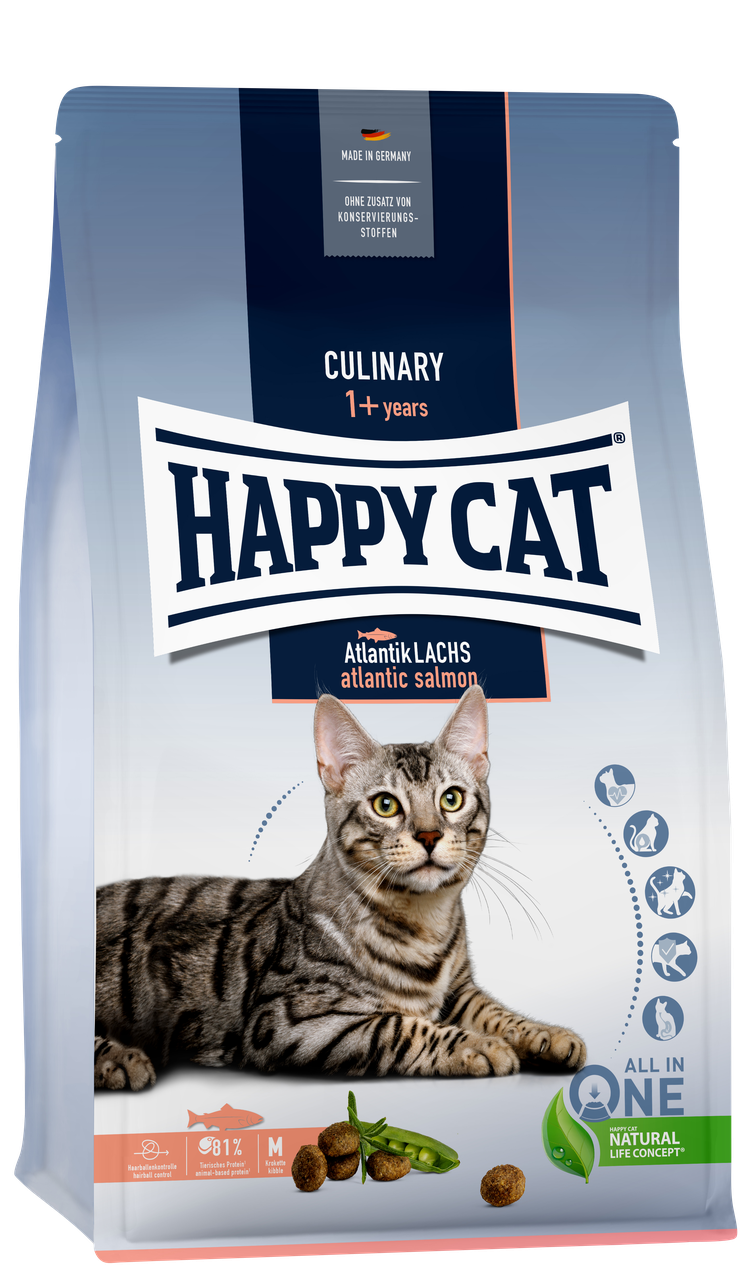 Корм сухий для дорослих котів Happy Cat Culinary Atlantik Lachs з лососем 300 г (70552)