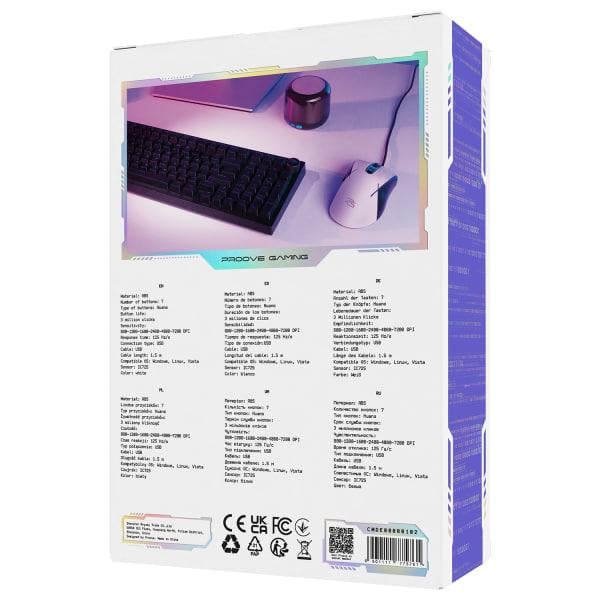 Мышь проводная игровая Proove Gaming Defiant White (CMDE00000101) - фото 10 Мышь проводная игровая Proove Gaming Defiant White (CMDE00000101) - фото 10