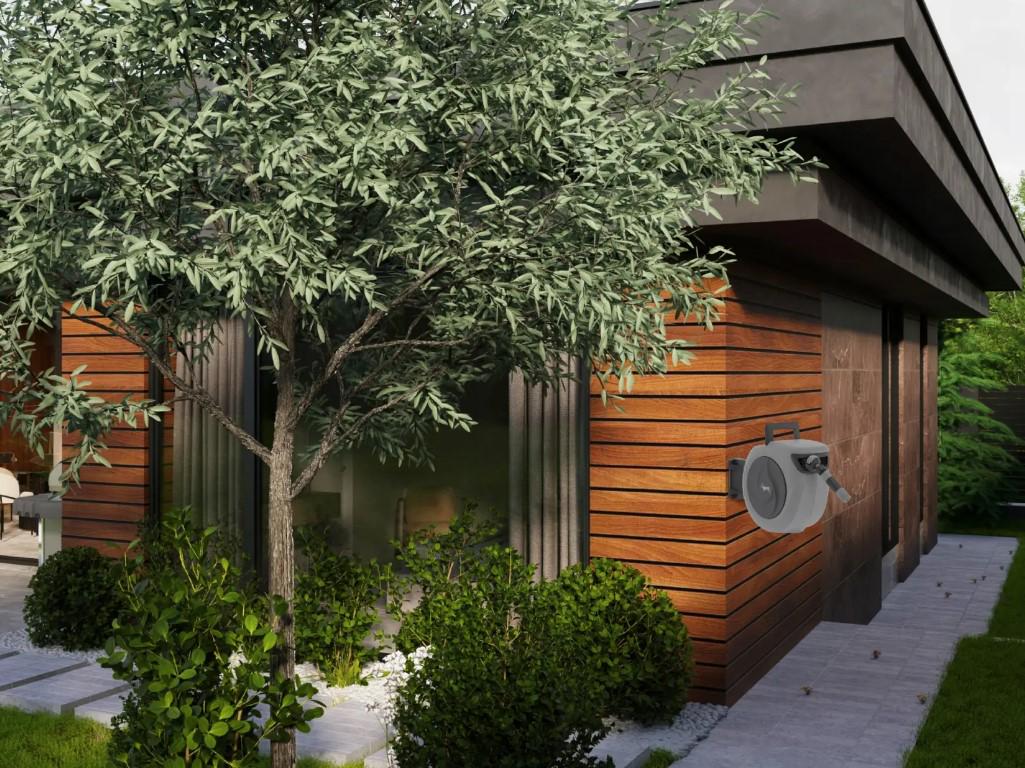 Катушка со шлангом садовая настенная 20 м - фото 5