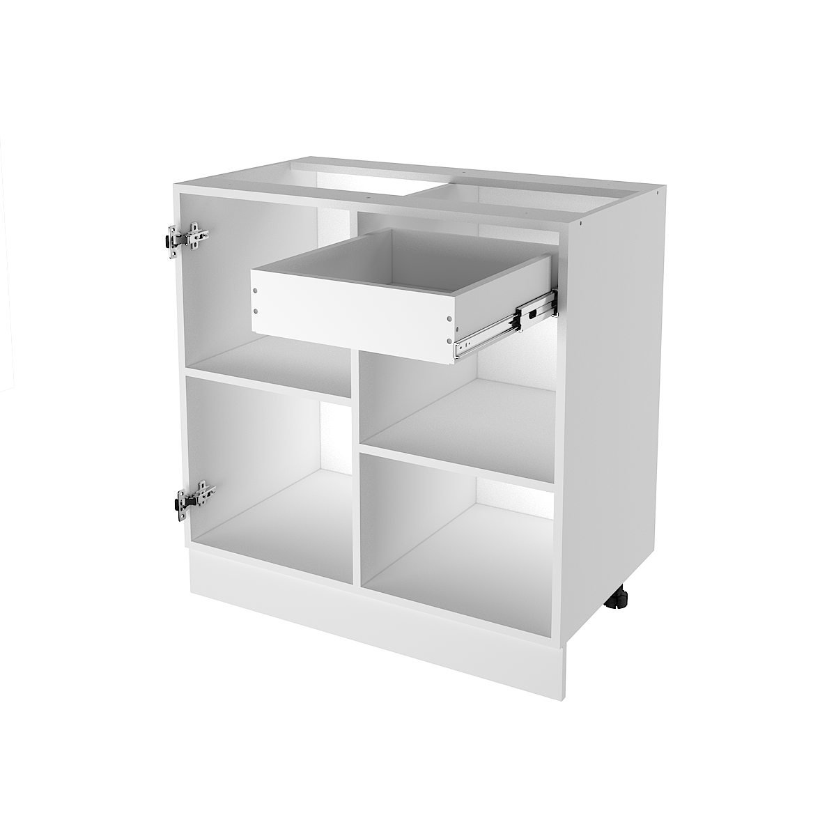 Тумба кухонна Н-12 нижня з полицями та шухлядою без стільниці 800 мм - фото 3