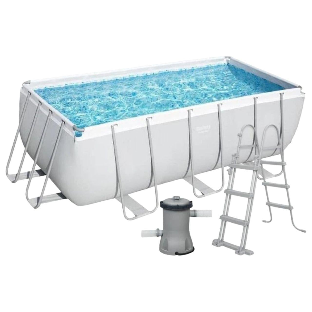 Бассейн каркасный Bestway 56456 прямоугольный 412×201×122 см с лестницей (34322835)