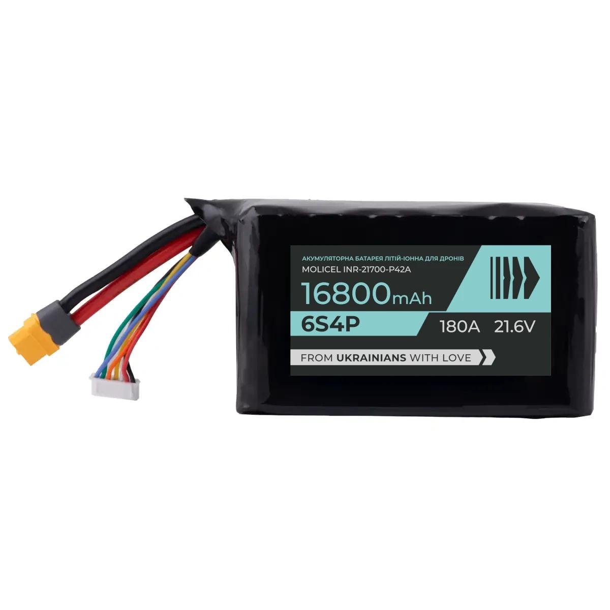 Аккумулятор для коптера BTRY 6s4p Molicel 16800 мАч 21,6 В 180 А (0000051)