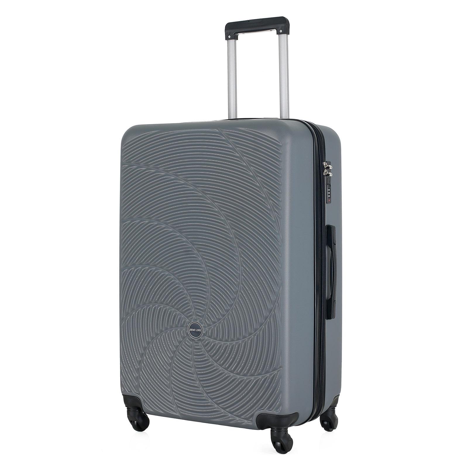 Чемодан SEMI LINE 28" 103 л ABS-пластик расширение 20% 4 колеса кодовый замок Graphite