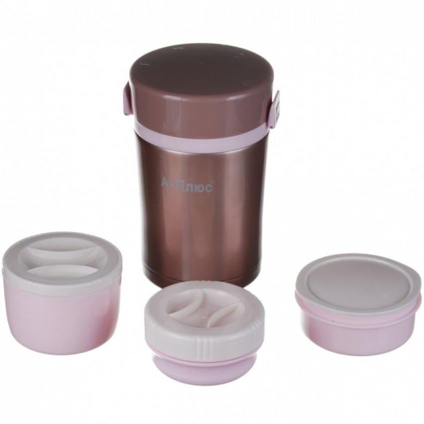 Термос пищевой A-PLUS 1669 с контейнерами из нержавеющей стали 1 л (1176785233) Термос пищевой A-PLUS 1669 с контейнерами из нержавеющей стали 1 л (1176785233)